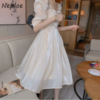 Neploe Square Collar Super Fairy Dress Woman 2022 Spring New High Waist Midi Dresses for Women Gentle Elegant Ladies Robe Femme