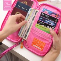 2019 Fashion Multi Pockets Document Folder Passport Package Men Women Travel Organizer Waterproof Credit Card Holder Card Pack