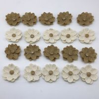 ；‘。、’ (10 Pieces/Bag) 6Cm Jute Coarse Linen Artificial Flower Retro Style Clothing Home Decoration Party Craft Accessories Handicrafts