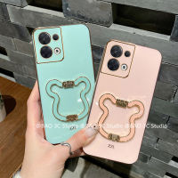 น่ารัก เคสโทรศัพท์ Phone Case Infinix Note 30 VIP Note30 VIP เคส อ่อนซิลิโคนกันตกคู่สีลูกกวาดสุดสร้างสรรค์พร้อมที่ใส่แบบพับลายการ์ตูนหมี เคสโทรศัพท Cover 2023