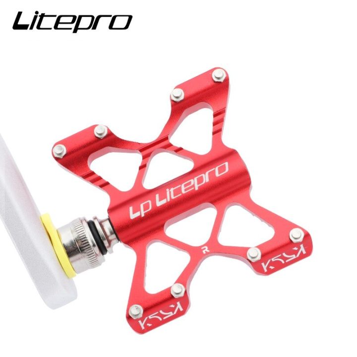 litepro-ที่เหยียบอลูมิเนียมเหยียบจักรยานพับได้-k5สำหรับอะไหล่รถจักรยาน-brompton