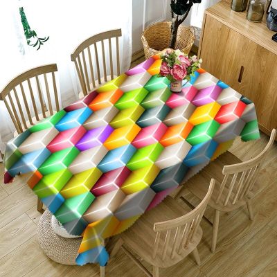Tablecloth Flower Pattern Waterproof Dinning Table Cover Wedding Party Rectangular Tablecloth Home Textile Kitchen Decor Nappe
