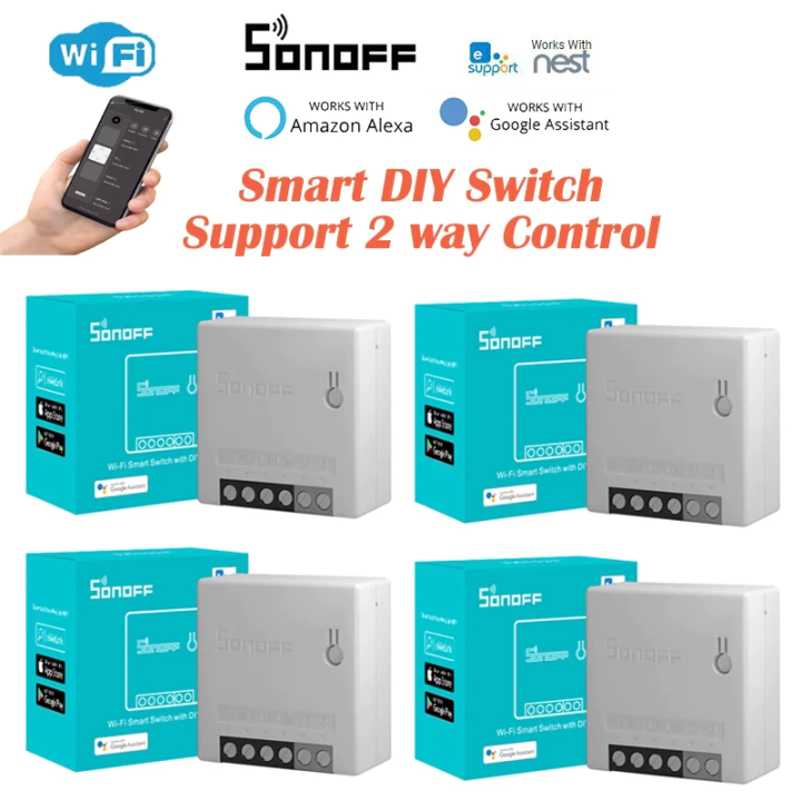 SONOFF MINIR2 Wifi DIY Smart Switch Mini R2 2 Way Modules EWeLink APP ...