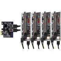 USB 3.0 Graphics Card Expansion Card Double-Layer Hub PCI-E 1X to 4-Port USB3.0 Adapter Card with VER12X Adapter Card