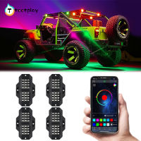 Fast Delivery RGB LED Rock Lights Kits Multicolor Exterior Waterproof Underglow Neon Light Kits For ATV UTV SUV Off Road Auto