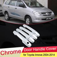 สำหรับโตโยต้ารุ่นอินโนวา AN40 2004 ~ 2014ที่จับประตูชุบโครเมียมชุดแต่งรถฝาครอบสติกเกอร์อุปกรณ์เสริม2005 2006 2007 2008 2009