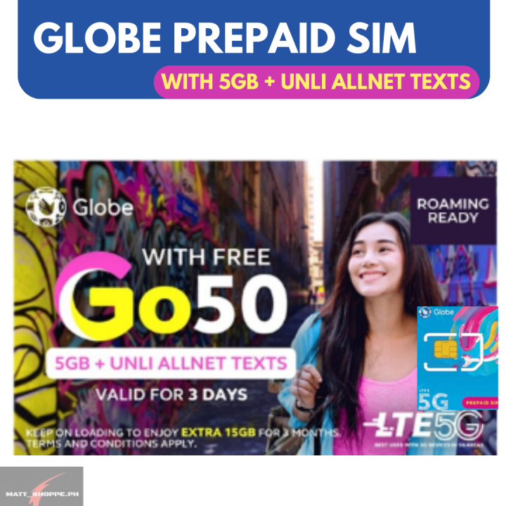 GLOBE PREPAID 5G REGULAR SIM AND TM PREPAID 5G SIM | Lazada PH