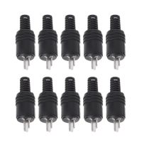 10 Pcs 2 Pin DIN Speaker Plug 2-Pin Plug Hifi Loudspeaker Cable Solder Connector