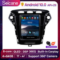 Seicane - 9.7 inch QLED หน้าจอสัมผัส Android 10.0 วิทยุรถยนต์ GPS โฮสต์ 2011 2012 2013 Ford Mondeo mk4 2Din เล่นมัลติมีเดียสนับสนุน SWC แบ่งหน้าจอ Netflix Playstore วัด YouTube