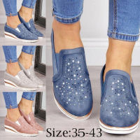 Honnyzia Shop Casual Womens Fashion Wedges Shoes Slip on Loafers Shoes Print Shoes Plus Size