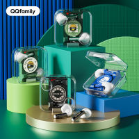 QQfamily LK10 TWS หูฟังไร้สายหูฟังบลูทูธบลูทูธ5.2เสียง HiFi ตัดเสียงรบกวนเวลาแฝงต่ำเฮดโฟนพร้อมไมค์รองรับการโทรวิดีโออเนกประสงค์แอนดรอยด์ IOS