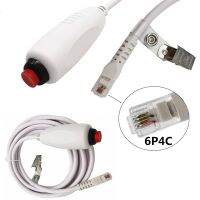 Nurse Caller Cable 6P4C Nurse Call Device Emergency Call Universal Replacement Cable 3 Meters with Push Button Switch