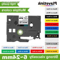 ☈ Plavetink 231 Tze 231 label tape Compatible for Label Maker Laminated Tape 12mm Black on White for labeler 231 241 251 631 641