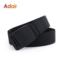 Mens Canvas Belts High Quality Fashion Trouser Belt Solid Color Stretch Waistband Men Luxury Brand Male Strap Black DT051 Belts