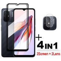 4in1 For Xiaomi Redmi 12C Glass Redmi 9 9A 9T 9C 10C 12C Tempered Glass 2.5D Full Cover Screen Protector For Redmi 12C Lens Film Cables