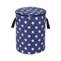 Children Toy Storage Bag Convenient Kids Toys Game Storage Bucket with Zipper Lid Folding Clothing Laundry Basket Bag