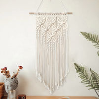 พรมแขวนผนัง Macrame พรมของกลุ่มชาติพันธุ์ทำด้วยมือเก๋ไก๋การตกแต่งศิลปะบนผนังทอพรมทอสำหรับตกแต่งห้องนอนห้องนั่งเล่น