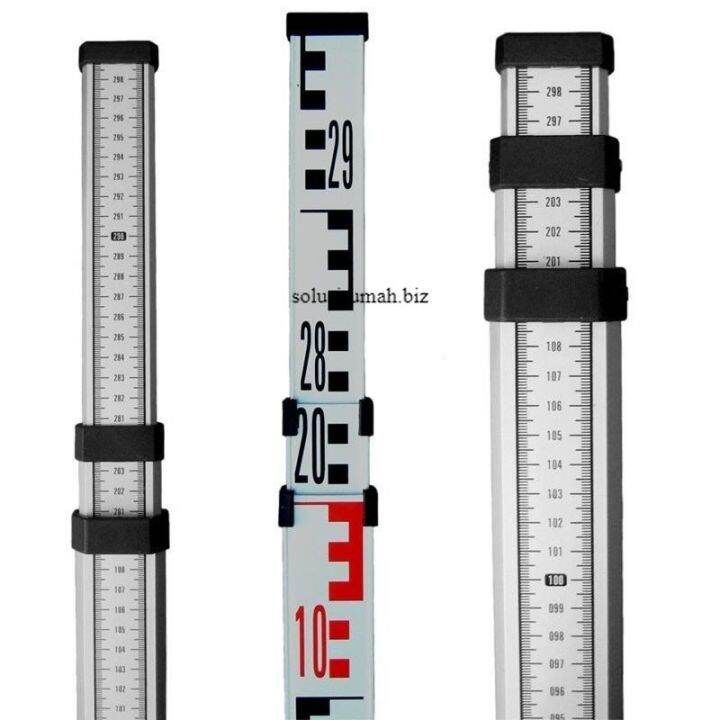 Rambu Ukur M Mistar Bak Ukur Meter Aluminium Levelling Staff