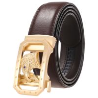 Designer Buckle Men Belts Genuine Leather Fashion Luxury Gift Formal Ceinture Homme Business Cowboy Waistband Trouser Ratchet Belts