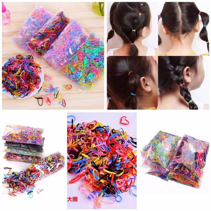 1pack Disposable Rubber Band Colorful Elastic Hair Tie Lazada PH