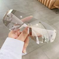 ☌❈ Luxury Brand Punk Sunglasses 2000S NEW Women One Piece Designer Sun Glasses UV400 Unisex Shades Eyewear Fashion Y2k Eyeglasses