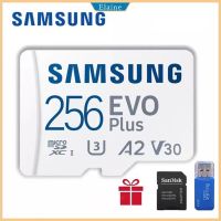 100% Samsung Evo Plus 512GB 256GB 128GB 64GB 32GB 16GB Micro SD Class 10 U3 V30 A2พร้อมอะแดปเตอร์ SD