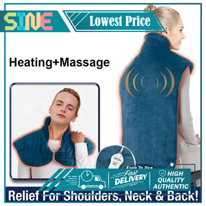 Hot compress electric pad back shoulder pain and spasm relief large