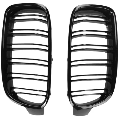 1Pair Gloss Black Front Grille/Grilles Kidney For BMW 3-Series F30 F31 F35 2012-2017 Car Styling