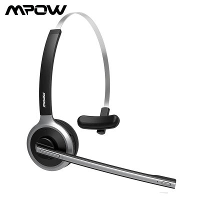 Mpow M5 Bluetooth 5.0 Headset Wireless Over-Head Noise Canceling Headphones with Crystal Clear Microphone for TruckerDriver