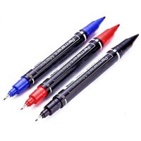 【CC】☽✈♧  quality 6824 permanent dual tip  0.5/1.0 mm Nib blue red Pens Student school office