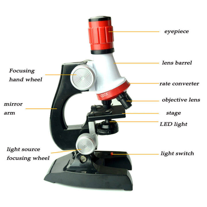 ชุดสไลด์พลาสติก-เรื่องพืช-สัตว์-แมลง-ครบชุด-กล้องจุลทรรศน์สำหรับเด็กสายวิทย์-สเต็ม-microscope-educational-series-with-led-100x-400x-and-1200x-เหมาะกับเด็กปฐมวัยขึ้นไป