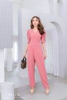 BE JL13 Jumpsuit จั้มสูทขายาว ไขว้หน้า ผ้ายืดทั้งตัว มีไซส์สาวอวบ (M/L36-40, L/XL40-44”) ชุดผู้หญิง ชุดสาวอวบ ชุดออกงานหรูๆ ชุดทำงาน แฟชั่นผู้หญิง