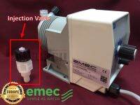 วาล์วกันกลับทนเคมี ขนาด 4x6 ใช้กับปั๊มเคมีได้ทุกยี่ห้อ / Injection valve PVDF อะไหล่ปั๊มเคมีแท้ทนจากอิตาลี !!