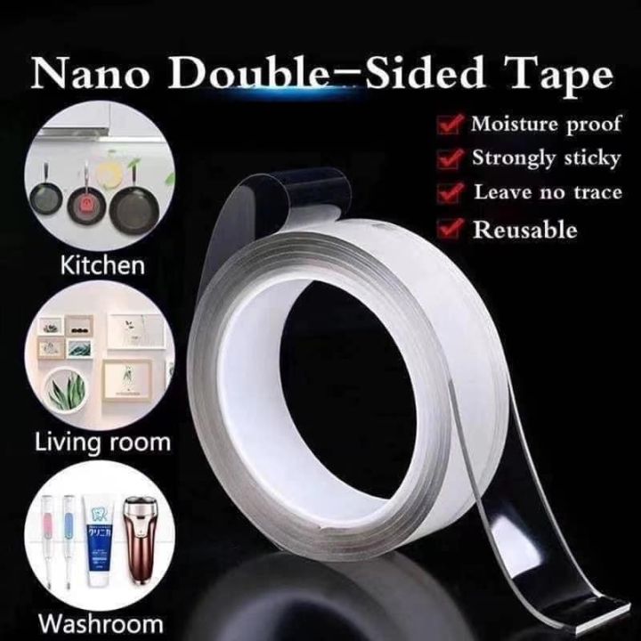 Clear Silicone Tape Traceless Washable Reusable Multipurpose Grip