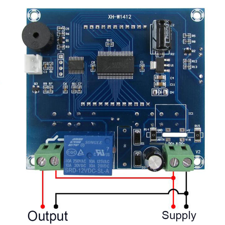 xh-w1412เทอร์โมสแตทไมโครคอมพิวเตอร์เทอร์มอสแตตหน้าจอดิจิตัล12v-24v-220v