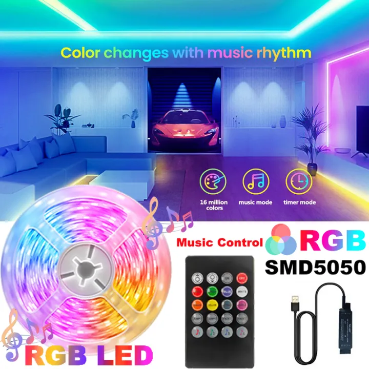 LED Lights Infrared Control Neon Lights Music Sync DC5V Room Decor