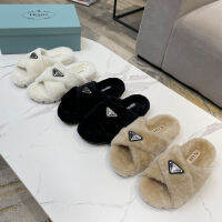 New fur slippers pradaˉsandals and slippers light thick bottom slippers shoes