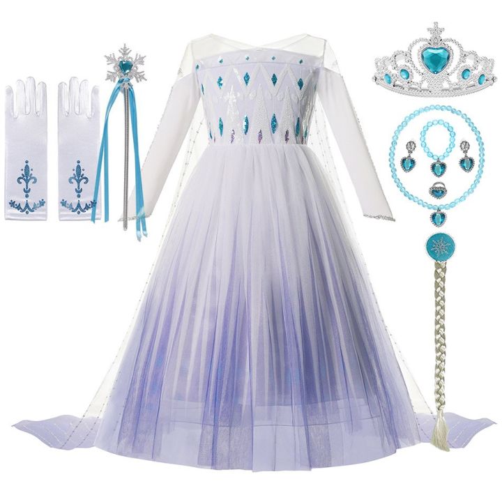 elsa-2-snow-queen-dress-up-สำหรับสาวแหวนสแตนเลสสีโรสโกลด์วิกผมเครื่องแต่งกายเด็กฮาโลวีนคอสเพลย์ฤดูหนาวน้ำแข็ง-elsa-สีขาวชุดเดรสปาร์ตี้