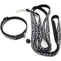 Fashion Pet Collar Traction rope Flaw Pattern Cute Bell Adjustable Collars For Dog Cat Puppy Kitten DIY Pet Accessories