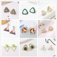 【YF】☢  Big Drop Earrings for Korean Temperament Fashion Enamel Gem Ear Jewelry