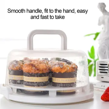 24 Cupcake Carrier Cake Carrier Holder Portable 3-Tier Cupcake