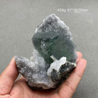 100 ธรรมชาติจีนฝูเจี้ยนสีเขียว Vitreous Fluorite แร่มาตรฐานคริสตัลแร่ตัวอย่างอัญมณี