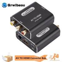 【Thriving】 legoalbest mall RCA เป็น HDMI-Comaptible 1080P Mini RCA คอมโพสิต CVBS AV เป็น HD Video Audio Converter Adapter AV เป็น HDMI Video Converter Box