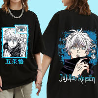 Anime Jujutsu Kaisen Satoru Gojo Graphic Print T-shirt Men Casual Short Sleeve Cotton T Shirts Oversized Gothic Streetwear แฟชั่นแขนสั้นผ้าฝ้าย