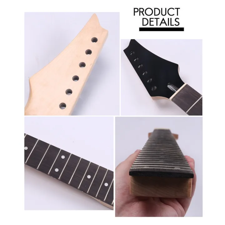 24-frets-new-replacement-maple-neck-rosewood-fretboard-fingerboard-for-electric-guitar-black