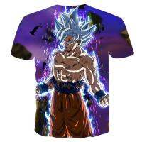 Japanese New Cartoon Dragon Ball T-shirt for Kids Boy Co-branded Half-sleeve Saiya Short Sleeve T-shirt