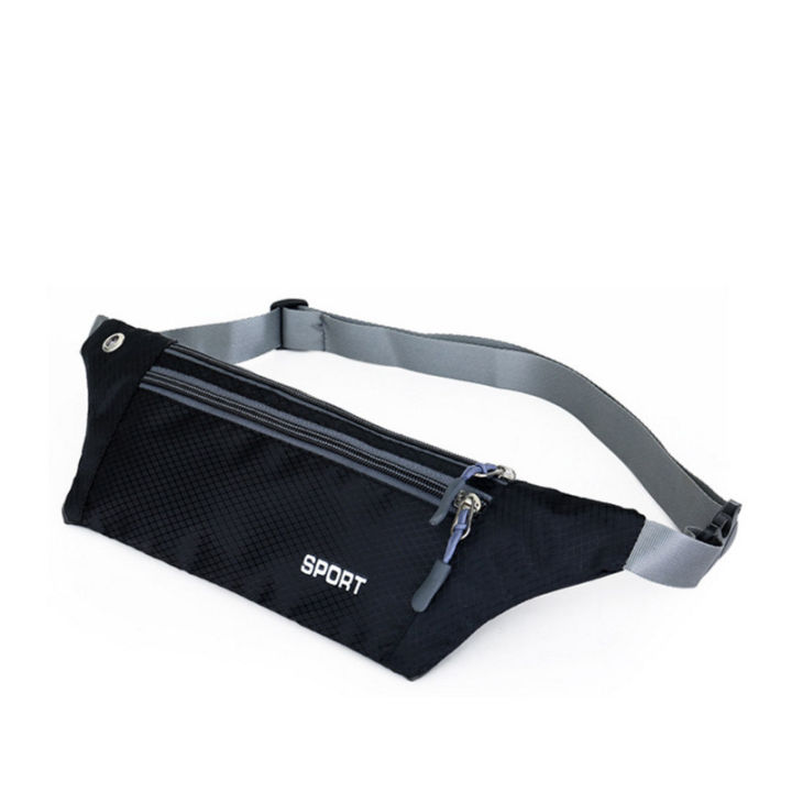 กระเป๋าคาดเอว-เเฟชั่นบุรุษ-mens-sports-waist-bag-fashion-adjustable-solid-color-waterproof-and-wear-resistant