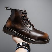 พร้อมส่ง!Dr.martens รองเท้าบูทมาร์ตินลําลอง แบบผูกเชือก 6 รู กันน้ํา สไตล์คลาสสิก เรโทร แฟชั่นสําหรับผู้ชาย