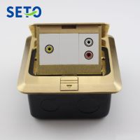 SeTo Pop-up Type Floor Socket Red &amp; White &amp; Yellow Audio Connector Wall Plate Socket Keystone Floor Receptacle