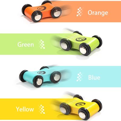 Baby Wooden Slide Car Model Toys Trolley Track Slide Cars Games Inertia Pull Back Glider Early Education Toys For Boy Mini Racer